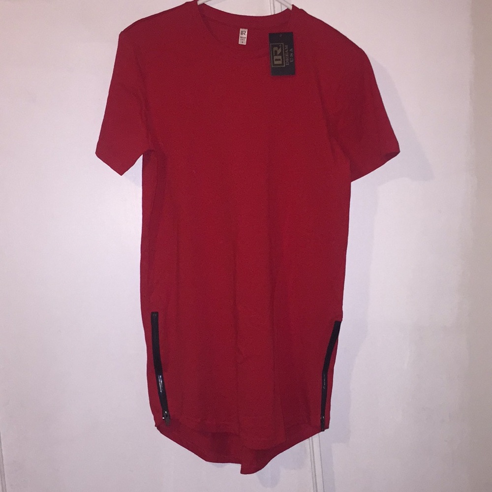 Red long shirt